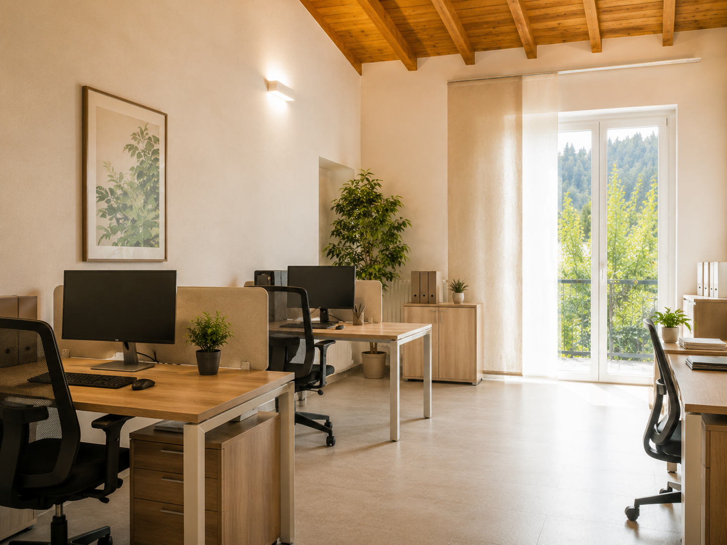 Ufficio pulito e ordinato — servizio pulizie per aziende in Casentino